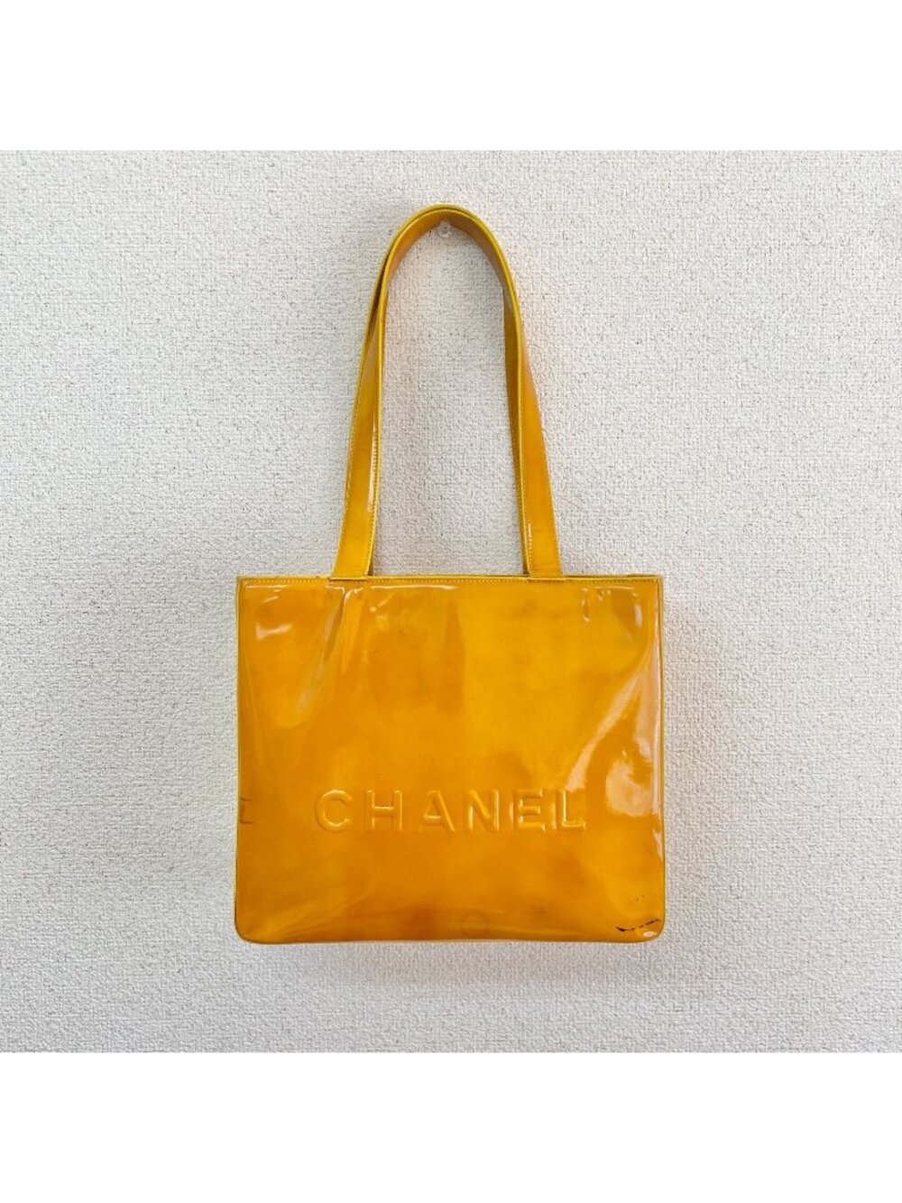 Chanel Tote Bag Vintage Enamel Yellow